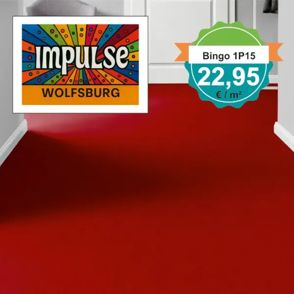 Vorwerk Bingo Teppichboden 1P15 im Wohnraum – Raumbild mit Möbeln und Dekoration